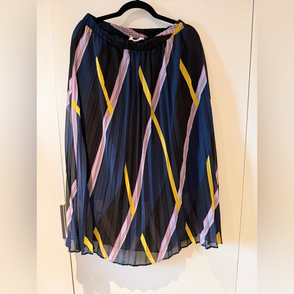 Pleated Midi Skirt - Multicolor